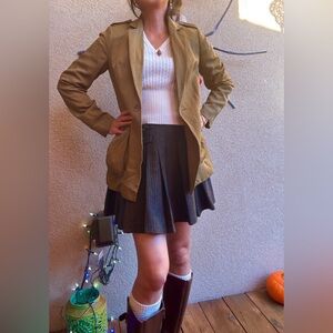 Express Olive Green Military Style Jacket